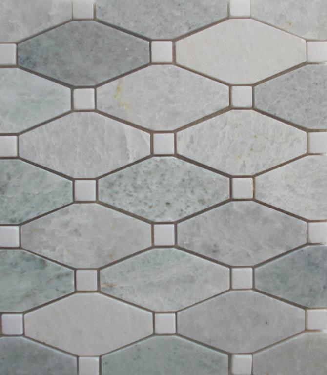 Ming Green Marble MosaicTile Octagon w/ Dot from Classic Tile & Marble in Brooklyn, NY 11214